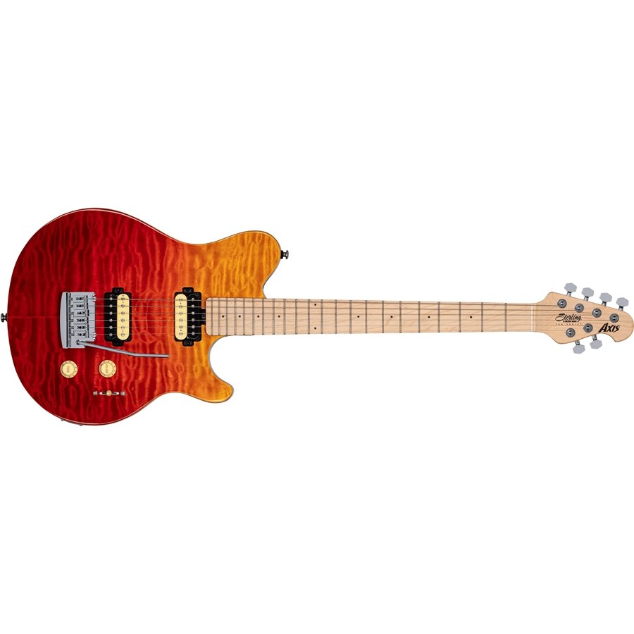 Sterling by Music Man Axis AX3 Quilted Maple Spectrum Red