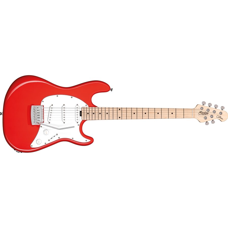 Sterling by Music Man Cutlass SSS Fiesta Red Tastiera Acero