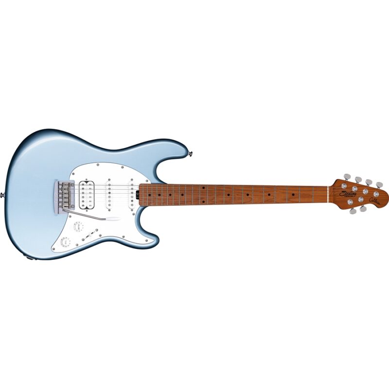 Sterling by Music Man Cutlass HSS Firemist Silver Tastiera Acero Roasted