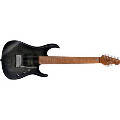 Sterling by Music Man JP157 7 Corde Flame Trans Black Satin