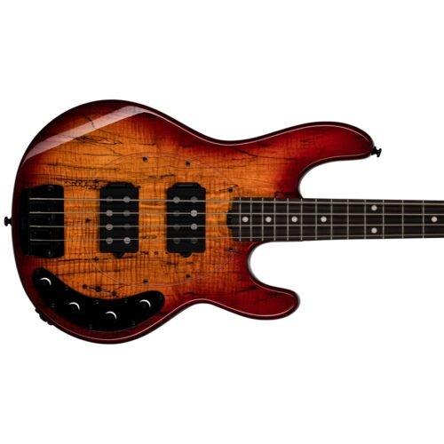 Sterling by Music Man RAY34HH Spalted Maple Blood Orange Burst