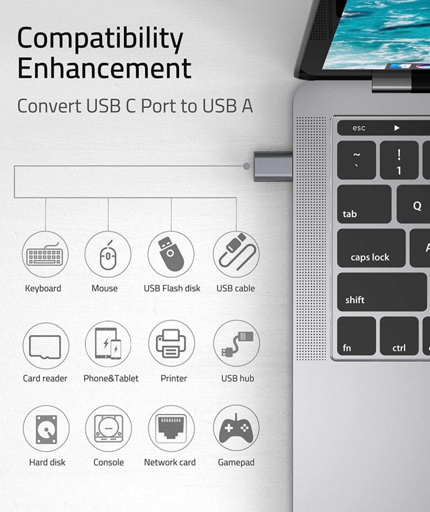 SYNTECH Adattatore USB C a USB (2 pz) - immagine 2
