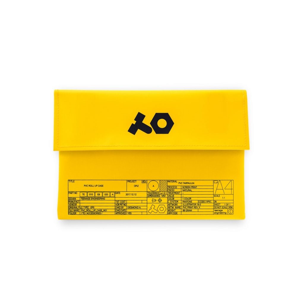 TEENAGE ENGINEERING TE PVC Roll up yellow Bag - immagine 4