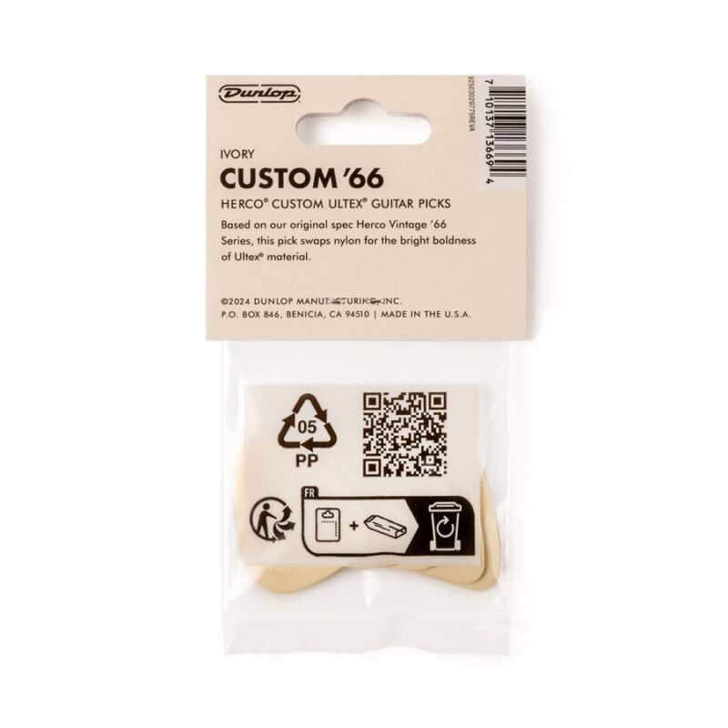 Dunlop Herco HEV211U66P Custom '66 Ultex Heavy Player's Pack/6