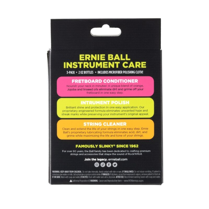 Ernie Ball 4225 Instrument Care 3-pack