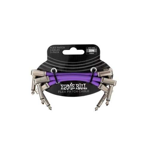 Ernie Ball 6451 Flex Patch Cable Purple 8cm 3pk