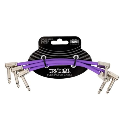 Ernie Ball 6452 Flex Patch Cable Purple 15cm 3pk