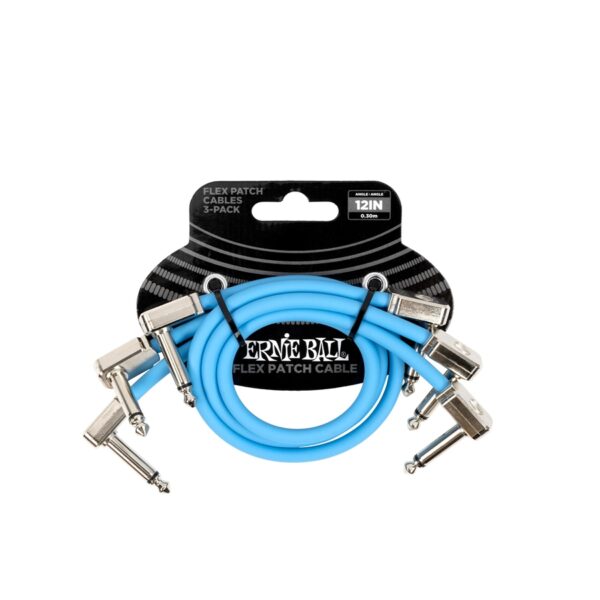 Ernie Ball 6461 Flex Patch Cable Blue 30cm 3pk