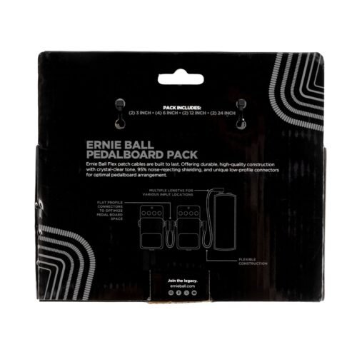 Ernie Ball 6462 Flex Patch Cable Black Multi-Pack