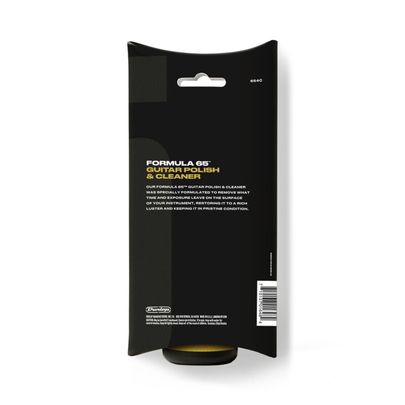 Dunlop 654C Formula 65 Guitar Polish & Cleaner con panno