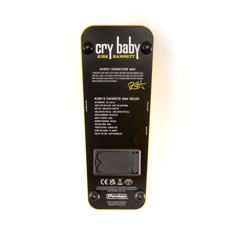 Dunlop KH95Y Kirk Hammett Cry Baby Wah Yellow Sparkle Edition
