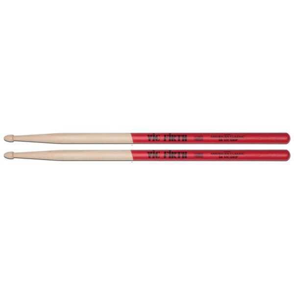 Vic Firth 5BVG - Bacchette American Classic con punta in legno e Vic Grip