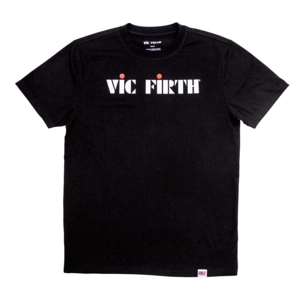 Vic Firth PTS20LOGOL - Black Logo Tee - Large