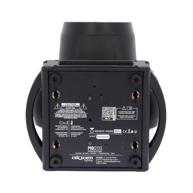 Algam Lighting MB200 Beam Testa Mobile 200W + Ring RGB