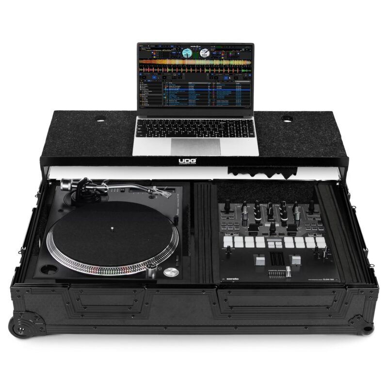 UDG GEAR U91100BL - ULTIMATE FLIGHT CASE SINGLE TURNTABLE BATTLE/PLX-CRSS12+10'/12' MIXER PLUS