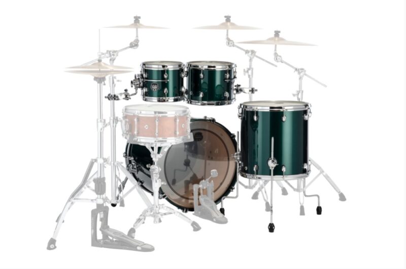 MAPEX IT SE529XMPQ SATURN EVOLUTION MAPLE ROCK 4 PEZZI BRUNSWICK GREEN - immagine 2