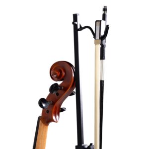 Gator Frameworks GFW-BNO-VLNVLA Supporto pieghevole per violino e viola con struttura in acciaio e gancio per archetto