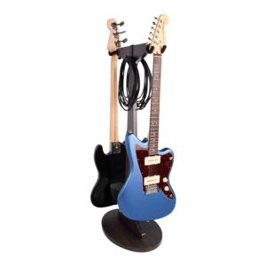 Gator Frameworks GFW-ELITEGTRHNGSTD-2X-BRN Stand appendi-chitarra doppio in finitura noce scuro