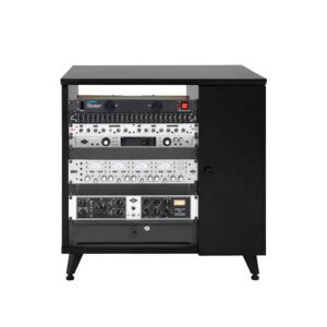 Gator Frameworks GFW-ELITESIDECAR-BLK Mobile rack sidecar cabinet in legno con finitura nera