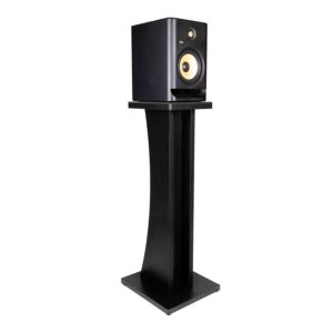 Gator Frameworks GFW-ELITESPKSTMN-BLK Coppia di supporti per monitor da studio in legno con finitura nera