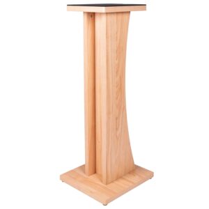 Gator Frameworks GFW-ELITESPKSTMN-MPL Coppia di supporti per monitor da studio in legno con finitura naturale Maple opaca