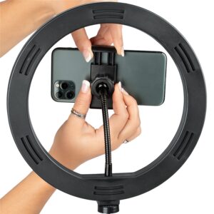 Gator Frameworks GFW-ID-CTRINGLIGHT Luce ad anello LED da 10' con supporto smartphone per supporti ID Series Creator Tree