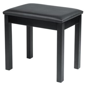 Gator Frameworks GFW-KEYBENCH-WDBK Panchetta in legno nera per tastiera o pianoforte con seduta imbottita