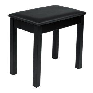 Gator Frameworks GFW-KEYBENCH-WDBKS Panchetta in legno nera con vano portaoggetti per tastiera o pianoforte