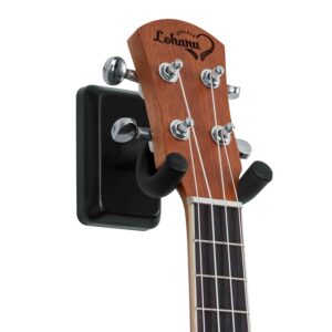 Gator Frameworks GFW-UKE-HNGRBLK Supporto da parete per ukulele e mandolino con piastra nera