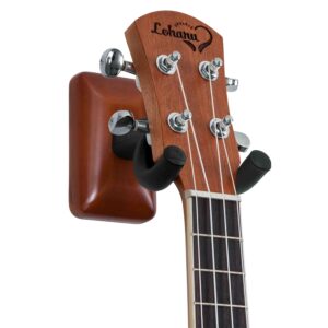 Gator Frameworks GFW-UKE-HNGRMHG Supporto da parete per ukulele e mandolino con piastra in mogano