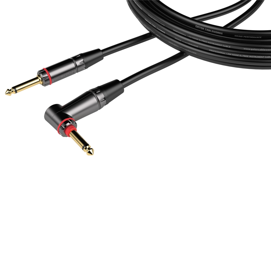 Gator Cableworks GCWH-INS-20RAQT Cavo strumento jack dritto/angolato 6 m Serie Headliner Quiet