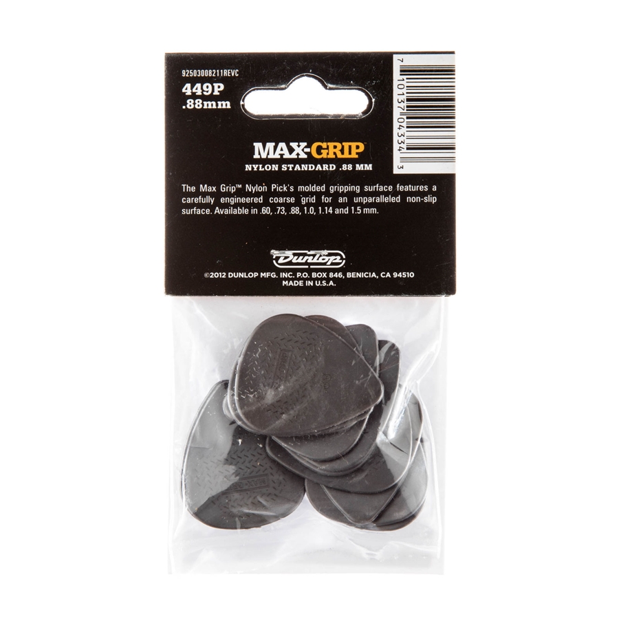 Dunlop 449P.88 Max Grip Standard .88mm