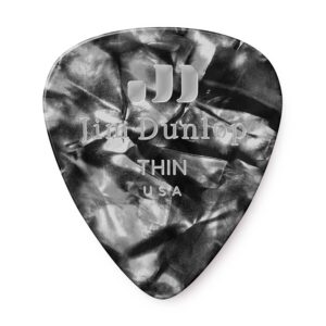 Dunlop 483P#02 Black Perloid - Thin
