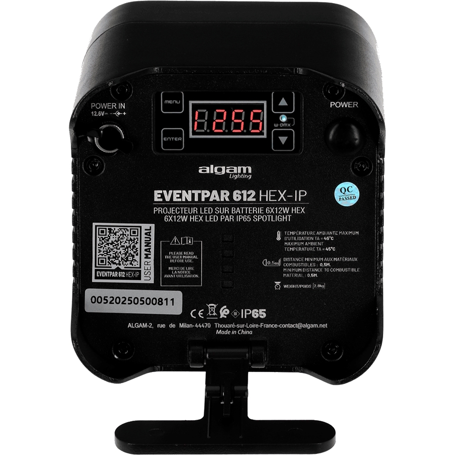 Algam Lighting EVENTPAR612-HEX-IP 6x12W RGBWA-UV IP65 a Batteria