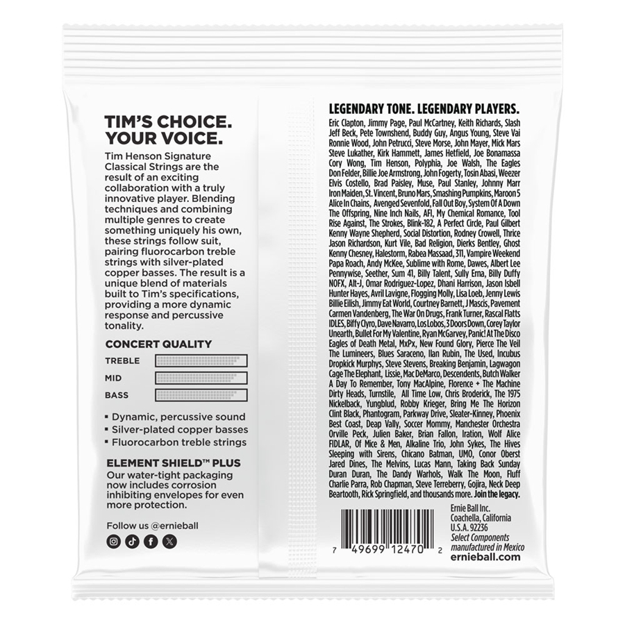 Ernie Ball 3829 Tim Henson Signature Classical Strings 24-42