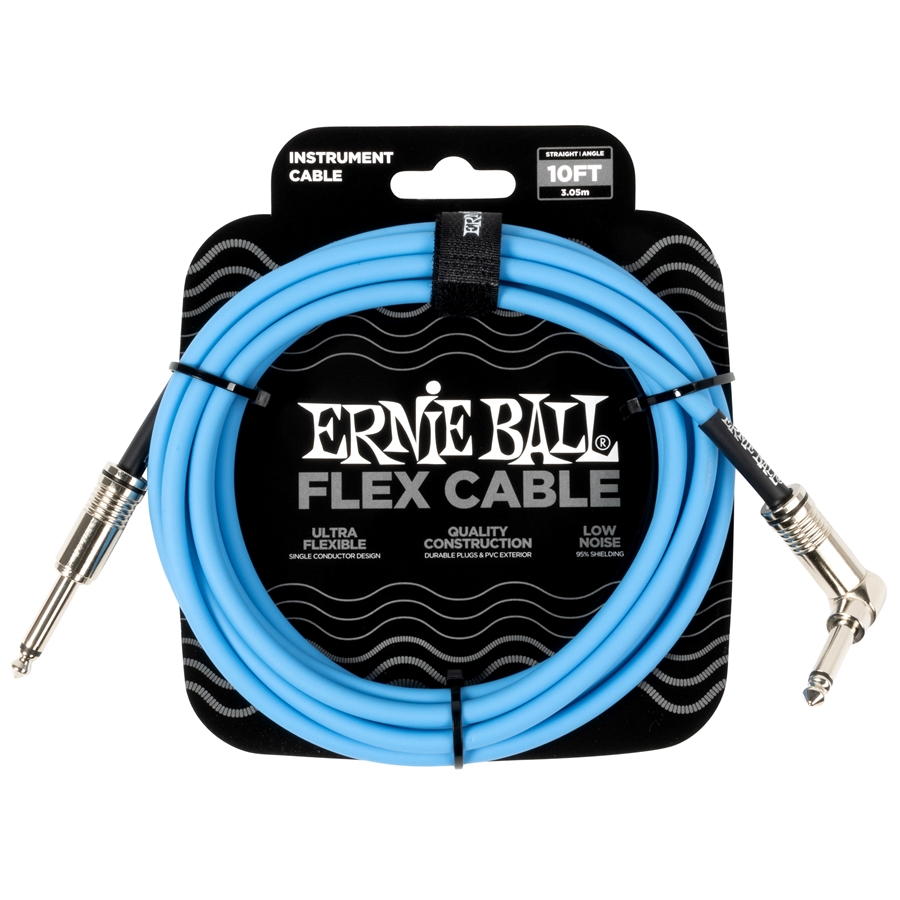 Ernie Ball 6464 Flex Cable Straight Angle Blue 3m