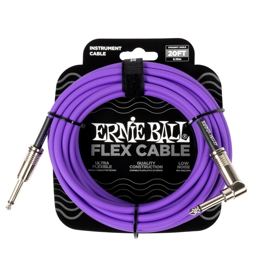 Ernie Ball 6466 Flex Cable Straight Angle Purple 6m