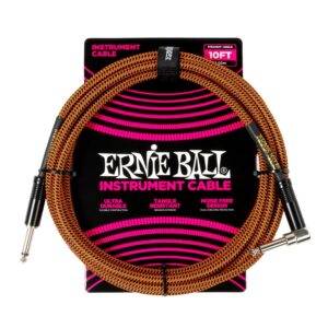 Ernie Ball 6470 Braided Pumpkin Pie Straight-Angle 3m