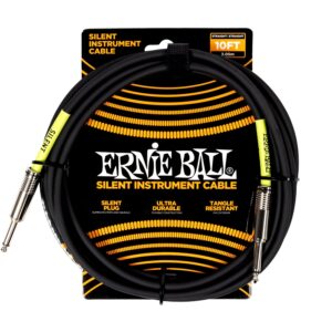 Ernie Ball 6472 Silent Cable Straight-Straight Black 3 m