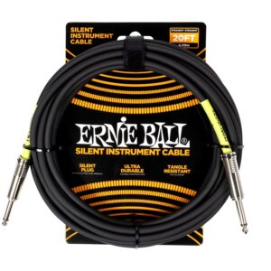 Ernie Ball 6473 Silent Cable Straight-Straight Black 6 m
