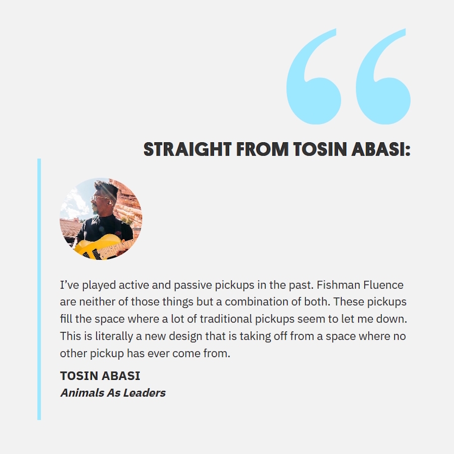 Fishman Fluence Tosin Abasi Black Plastic set/2 8 Corde