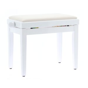 Quik Lok PB/010 WH L Panca Bianco Lucido per Pianoforte