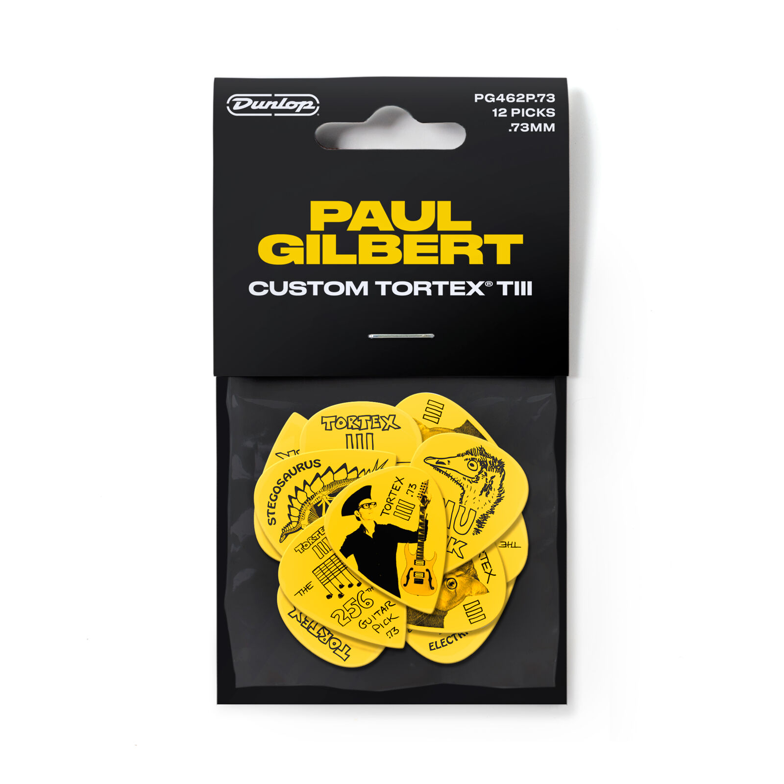 Dunlop PG462P Paul Gilbert Custom Tortex TIII 0.73 mm Player's Pack 12 - immagine 14