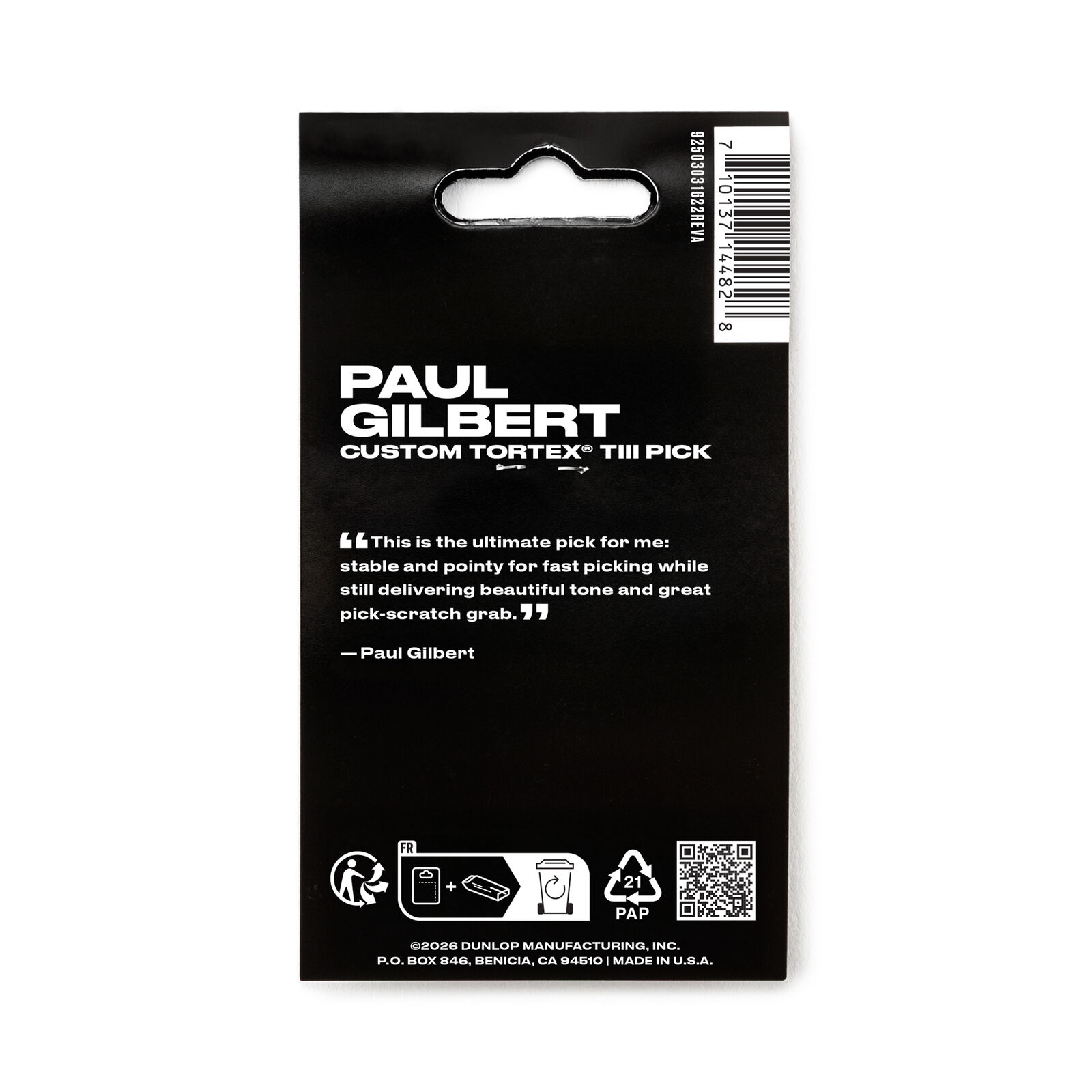 Dunlop PG462P Paul Gilbert Custom Tortex TIII 0.73 mm Player's Pack 12 - immagine 15