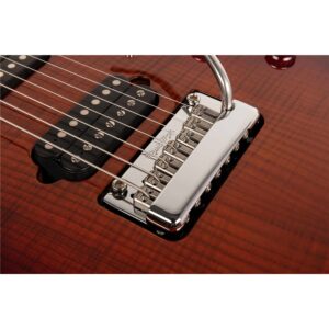 Music Man JP15 7 String Tiger Eye Flame Top