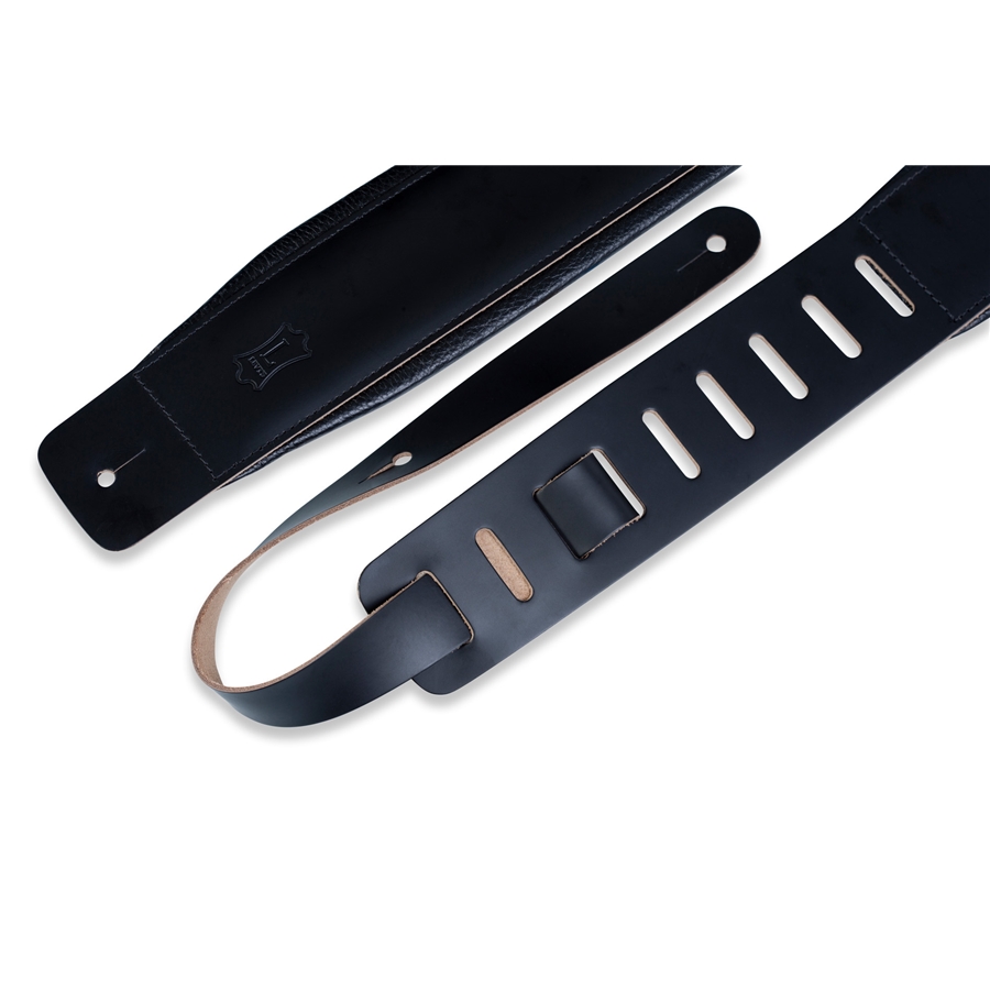 Levy's DM1PD-BLK Tracolla in pelle pieno fiore Black 3'