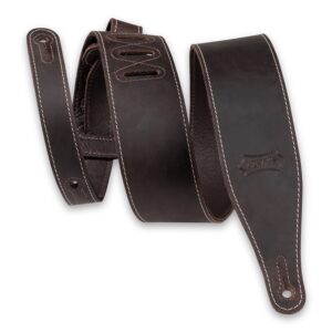 Levy's M17BAS-DBR Tracolla in pelle morbida Dark Brown 2 1/2'