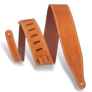 Levy's M17BDS-TAN Tracolla in pelle con doppia cucitura Dtan 2 1/2'