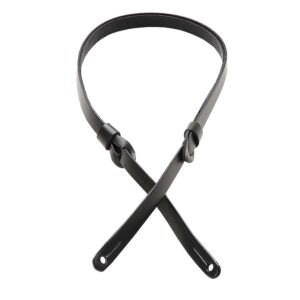 Levy's M19PR-BLK Tracolla per mandolino in pelle conciata al vegetale Black 1/2'