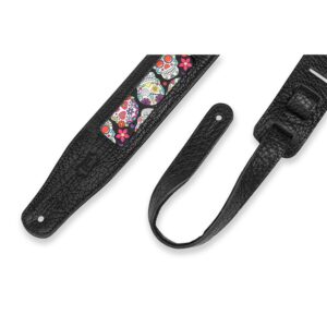 Levy's M26CAL-002 Tracolla in pelle Calaca Eyes Design Black 2 1/2'